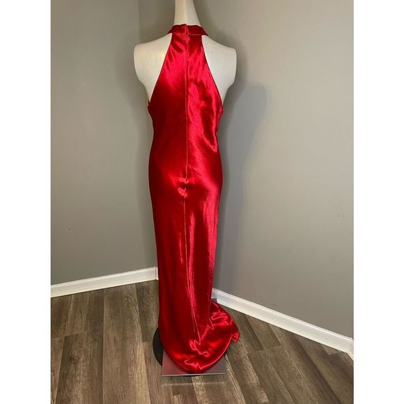 Galvan Eve Heavy Silk Halter-Neck Dress - Picture 5 of 7